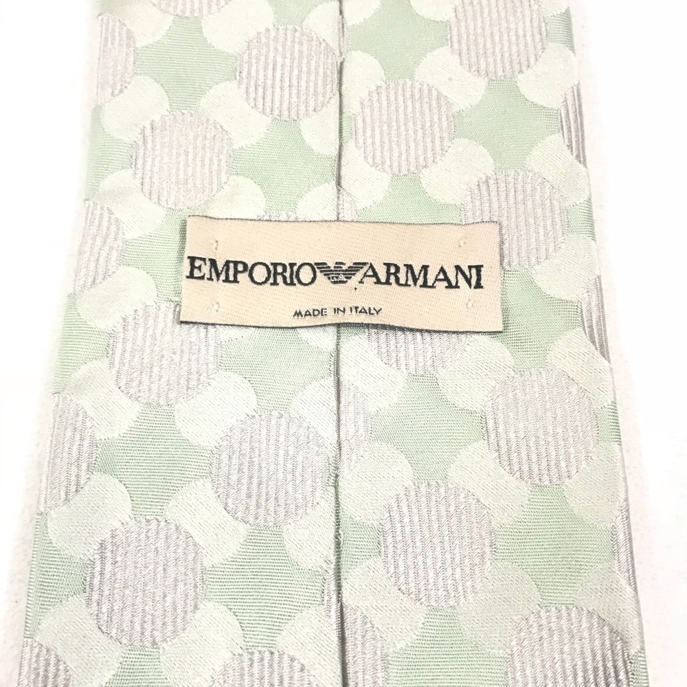 Mens Emporio Armani Necktie Tie 100% Green